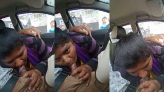 Istri Selingkuh, Pacar Tamilnya Menghisap Kontol Suami Di Dalam Mobil