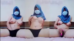 Jilboobs Biru Bikin Sange, Ngocok Memek Sampe Basah