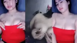 Ariani Seksi Baju Merah, Tangan Mainin Dan Remes-remes Toket Gede.