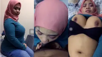 Ngewe Cewek Berjilbab Pink, Toket Gede, Makin Bernafsu.