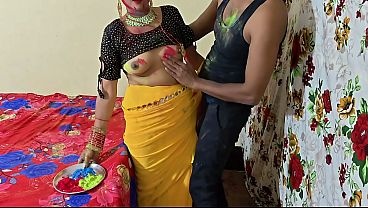 Dever Bhabhi Main Holi Ke Rang Mein Sexy Chudai, Clear Hindi Audio.